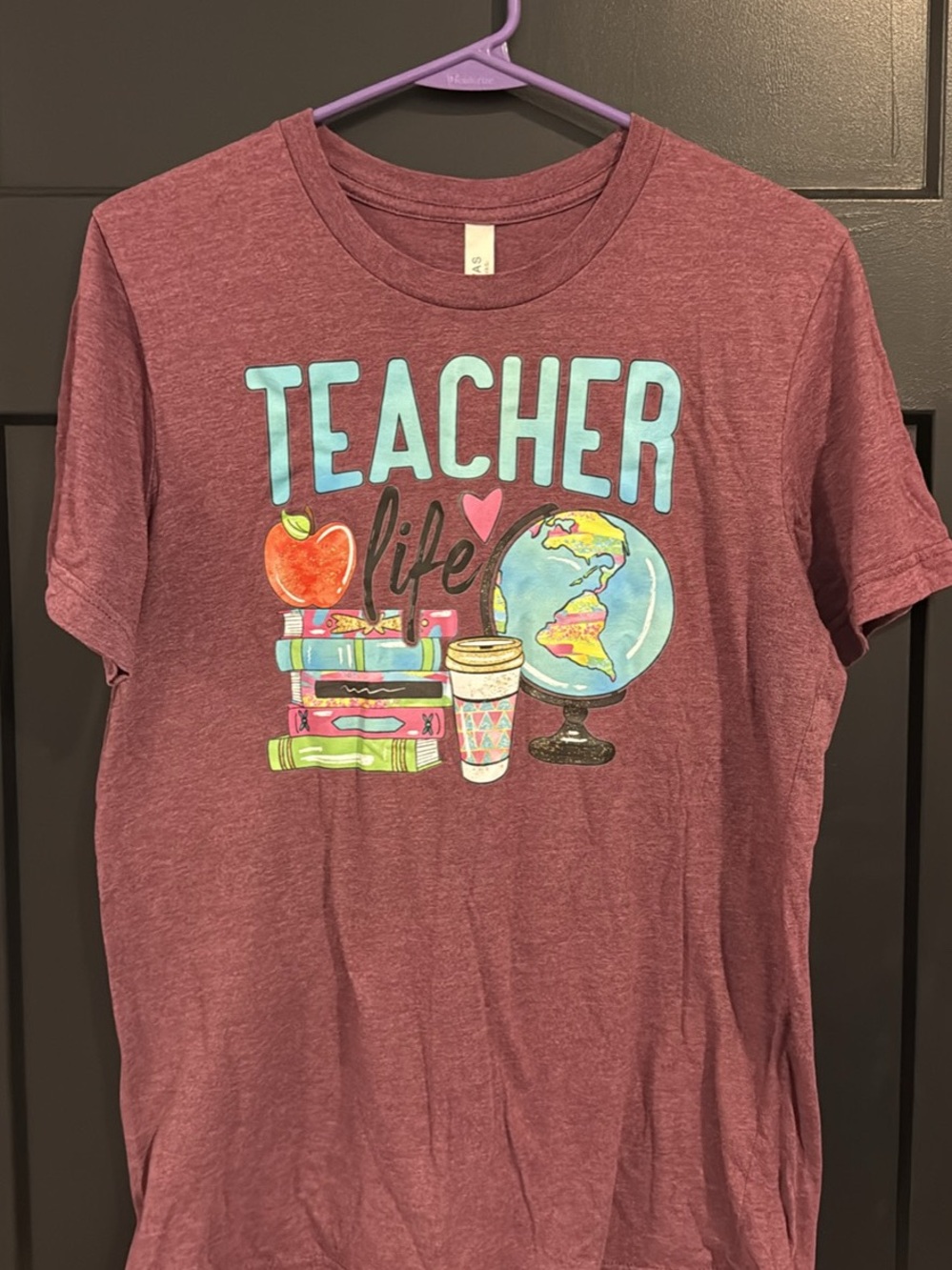 Bella Canvas Maroon Teacher Life Graphic Tee